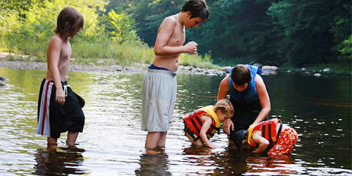 Kids in the River - Jamaica State Park - Jamaica, VT - Photo Credit VT State Parks